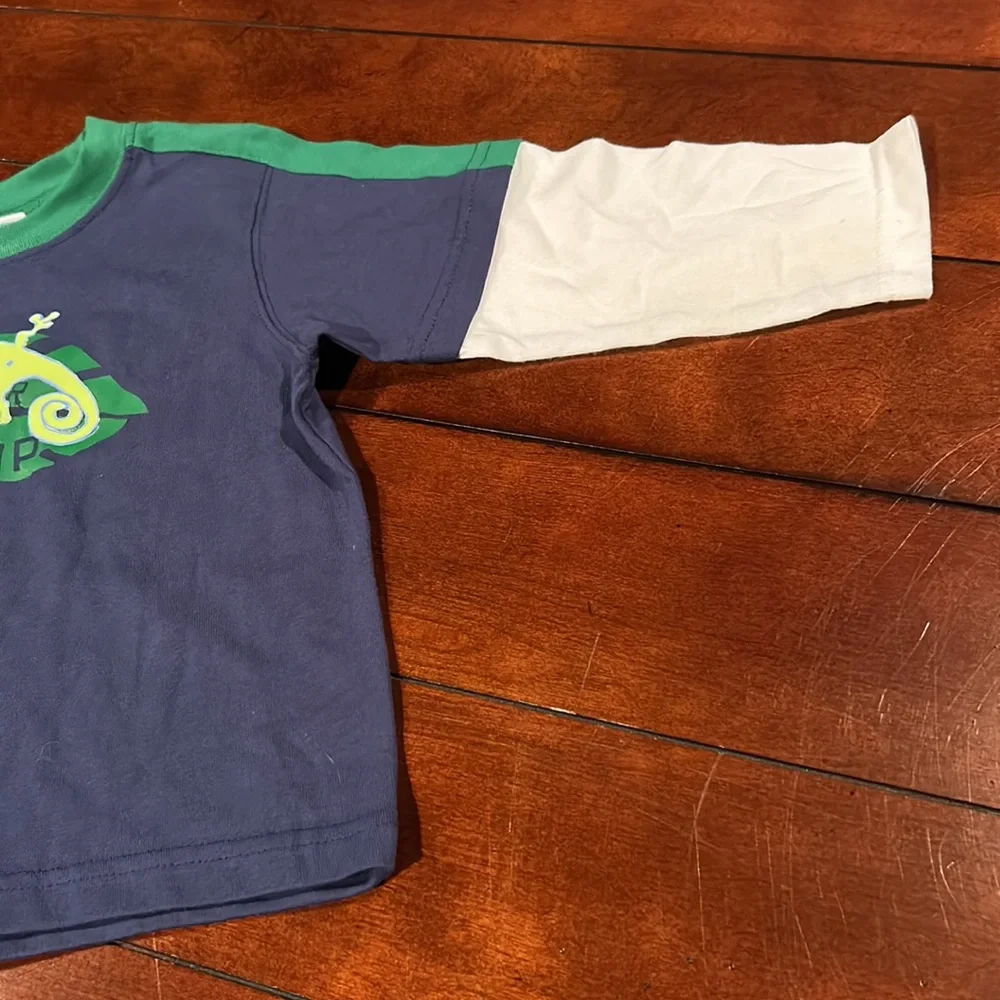 NWT Gymboree Frog Pond salamander swamp double sleeve Long Sleeve Shirt 2T